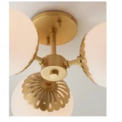 LED Ceiling Light 15 cm Globe Design Flush Mount Lights Metal Geometrical Brass Modern 220-240V