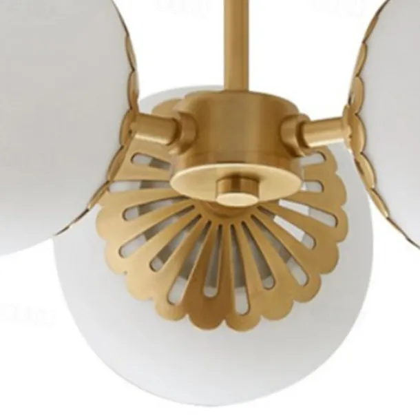 LED Ceiling Light 15 cm Globe Design Flush Mount Lights Metal Geometrical Brass Modern 220-240V