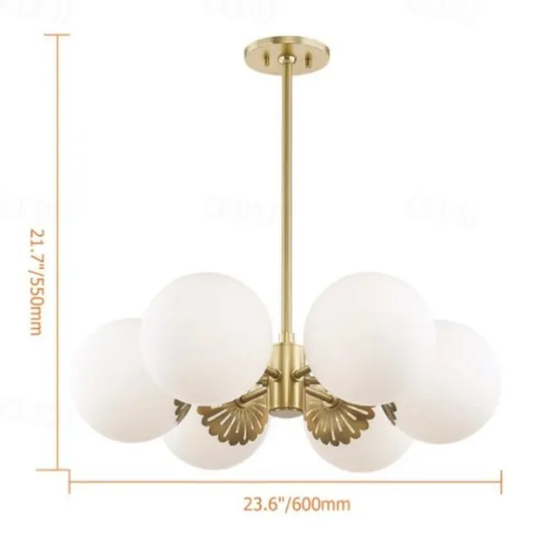 LED Ceiling Light 15 cm Globe Design Flush Mount Lights Metal Geometrical Brass Modern 220-240V