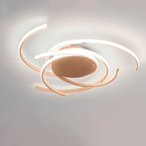 LED Ceiling Light 56 cm Rose Gold Green Khaki Champaign Gold Desert Rose Gold Flush Mount Lights Aluminum Silica Gel Geometric 72W Dimmable with Remote Control for Kitchen Bedroom Home Lighting