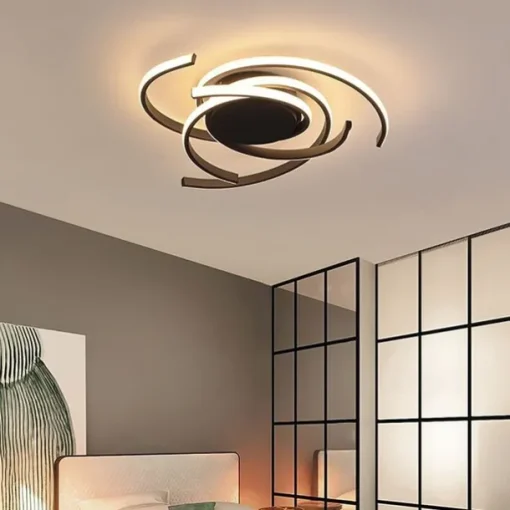 LED Ceiling Light 56 cm Rose Gold Green Khaki Champaign Gold Desert Rose Gold Flush Mount Lights Aluminum Silica Gel Geometric 72W Dimmable with Remote Control for Kitchen Bedroom Home Lighting
