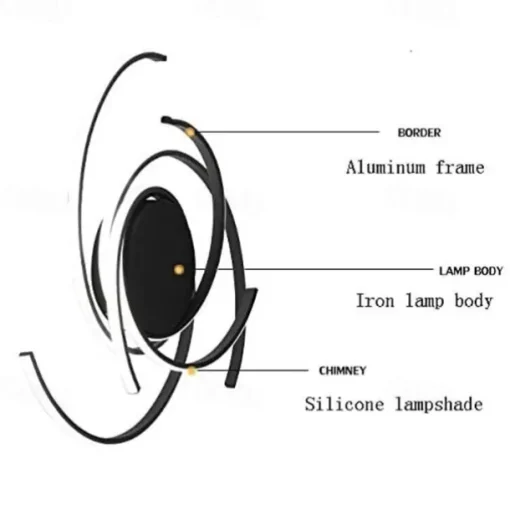 LED Ceiling Light 56 cm Rose Gold Green Khaki Champaign Gold Desert Rose Gold Flush Mount Lights Aluminum Silica Gel Geometric 72W Dimmable with Remote Control for Kitchen Bedroom Home Lighting