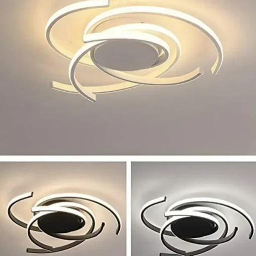 LED Ceiling Light 56 cm Rose Gold Green Khaki Champaign Gold Desert Rose Gold Flush Mount Lights Aluminum Silica Gel Geometric 72W Dimmable with Remote Control for Kitchen Bedroom Home Lighting