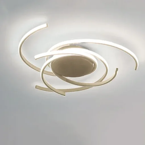 LED Ceiling Light 56 cm Rose Gold Green Khaki Champaign Gold Desert Rose Gold Flush Mount Lights Aluminum Silica Gel Geometric 72W Dimmable with Remote Control for Kitchen Bedroom Home Lighting