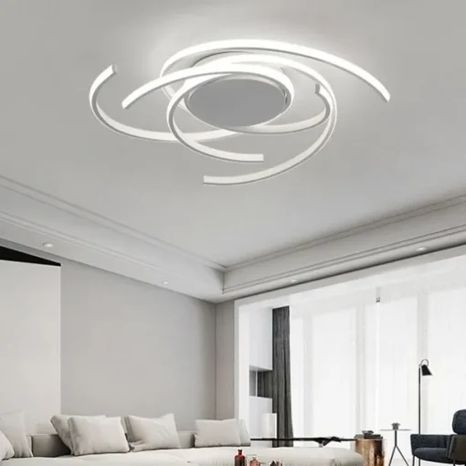 LED Ceiling Light 56 cm Rose Gold Green Khaki Champaign Gold Desert Rose Gold Flush Mount Lights Aluminum Silica Gel Geometric 72W Dimmable with Remote Control for Kitchen Bedroom Home Lighting