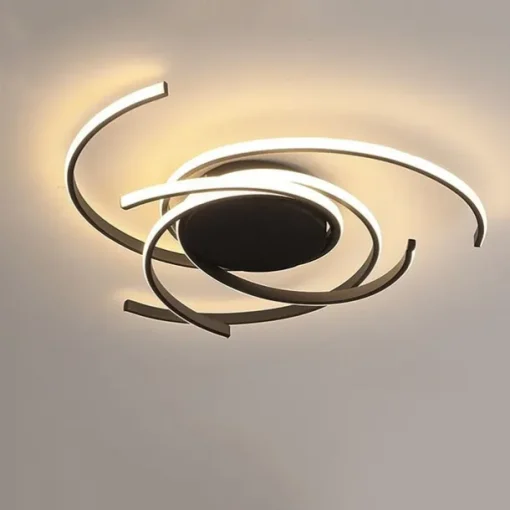 LED Ceiling Light 56 cm Rose Gold Green Khaki Champaign Gold Desert Rose Gold Flush Mount Lights Aluminum Silica Gel Geometric 72W Dimmable with Remote Control for Kitchen Bedroom Home Lighting