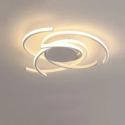 LED Ceiling Light 56 cm Rose Gold Green Khaki Champaign Gold Desert Rose Gold Flush Mount Lights Aluminum Silica Gel Geometric 72W Dimmable with Remote Control for Kitchen Bedroom Home Lighting