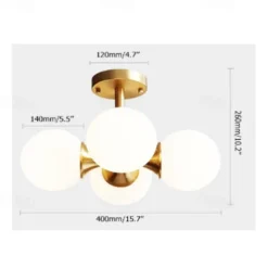 LED Ceiling Light 40 cm Sputnik Design Flush Mount Lights Metal Globe Electroplated Artistic Modern 220-240V