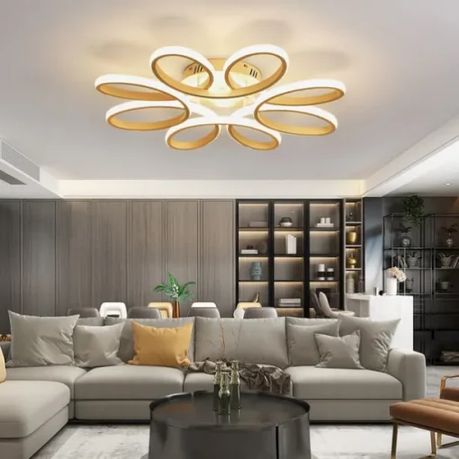 LED Ceiling Light 8 Heads 6 Heads Modern Flower Design Metal Silica Gel Linear Painted Finishes 65cm 110-120V 220-240V