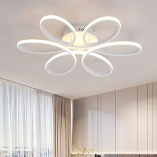 LED Ceiling Light 8 Heads 6 Heads Modern Flower Design Metal Silica Gel Linear Painted Finishes 65cm 110-120V 220-240V