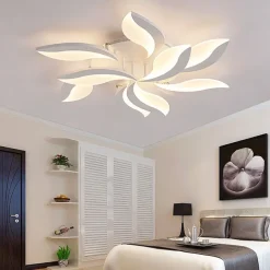 LED Ceiling Light Bedroom Light APP Control with Stepless Dimming Acrylic Ceiling Panel Lamp Unique Minimalist Livingroom AC220V AC110V Flower Design