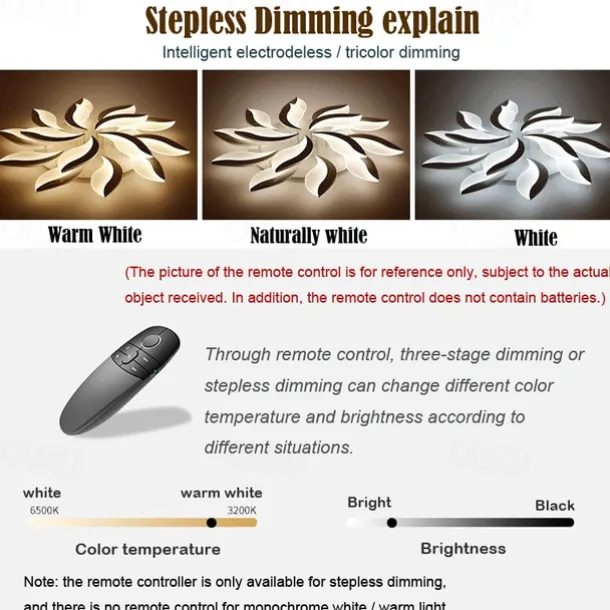 LED Ceiling Light Bedroom Light APP Control with Stepless Dimming Acrylic Ceiling Panel Lamp Unique Minimalist Livingroom AC220V AC110V Flower Design