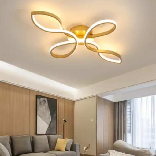 LED Ceiling Light Black Gold 68 cm Flush Mount Lights Aluminum Artistic Style Modern Style Stylish 110-120V 220-240V