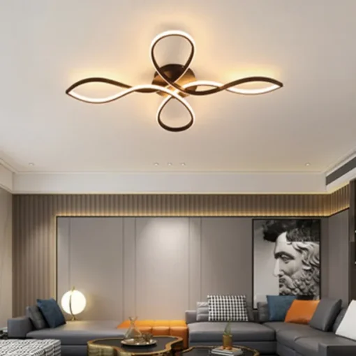 LED Ceiling Light Black Gold 68 cm Flush Mount Lights Aluminum Artistic Style Modern Style Stylish 110-120V 220-240V
