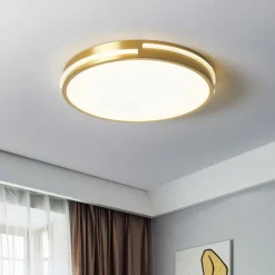 LED Ceiling Light Circle Round Design 50 cm Flush Mount Lights Copper for Living Room 110-240V