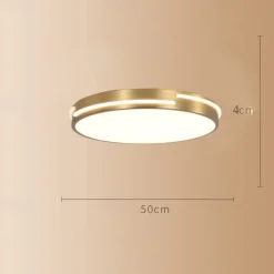 LED Ceiling Light Circle Round Design 50 cm Flush Mount Lights Copper for Living Room 110-240V