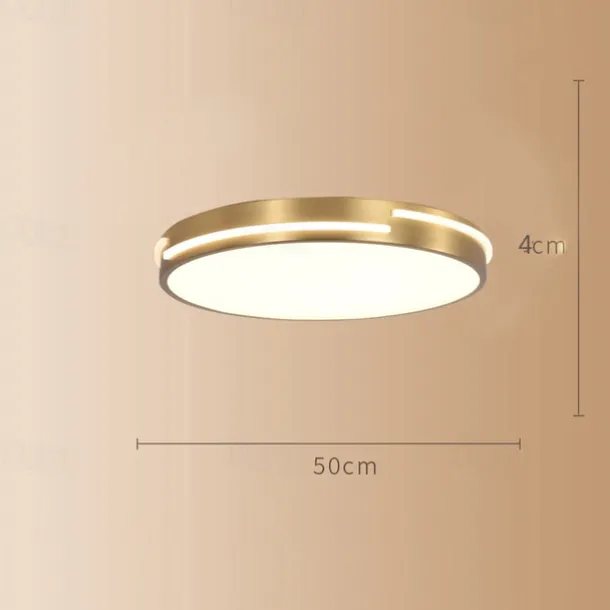 LED Ceiling Light Circle Round Design 50 cm Flush Mount Lights Copper for Living Room 110-240V