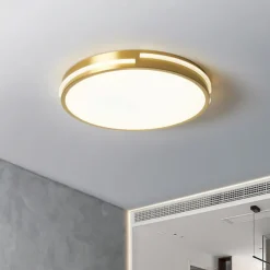 LED Ceiling Light Circle Round Design 50 cm Flush Mount Lights Copper for Living Room 110-240V
