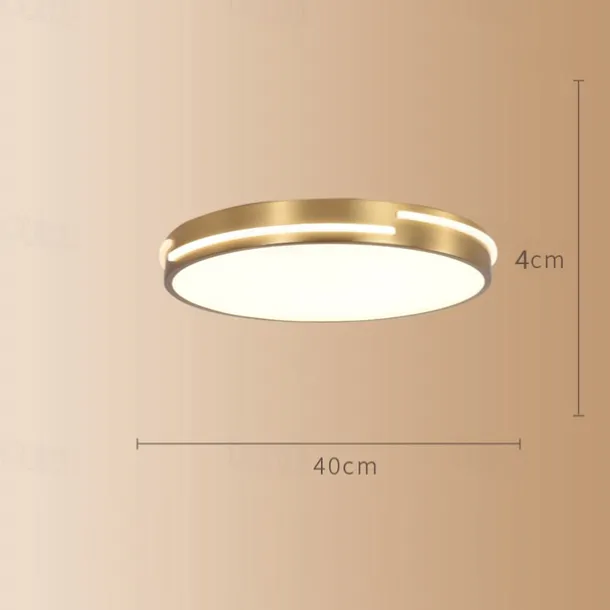 LED Ceiling Light Circle Round Design 50 cm Flush Mount Lights Copper for Living Room 110-240V