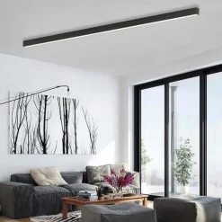 LED Ceiling Light 60cm 80cm Line Design Acrylic Metal Ceiling Lights for Living Room Office 110-240V