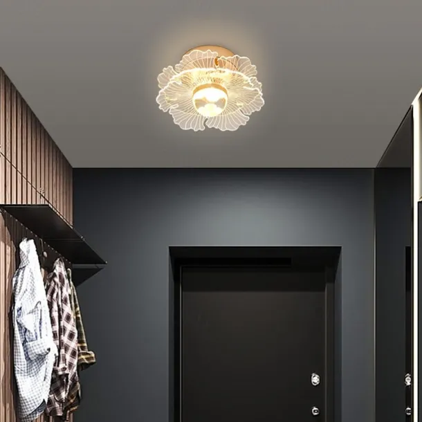 LED Ceiling Light 19cm Flower Design 1-Light Metal LED Flush Mount Lights Metal Modern Style Painted Finishes for Corridor 110-240V