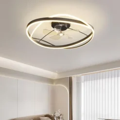 Led Ceiling Light Fan Light Simple Nordic Smart Style Acrylic Metal Bedroom Study Living Room Warm Light 1-Light 60Cm 110-120V 220-240V