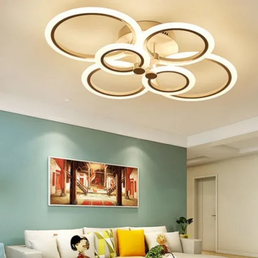 LED Ceiling Light Glow outward LED Ceiling Light 4/6/8-Light Flush Mount Lights Circle Design Modern Style Simplicity Acrylic 90W Living Room Dining Room Bedroom Light Fixture