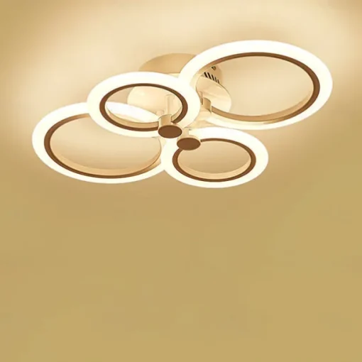 LED Ceiling Light Glow outward LED Ceiling Light 4/6/8-Light Flush Mount Lights Circle Design Modern Style Simplicity Acrylic 90W Living Room Dining Room Bedroom Light Fixture