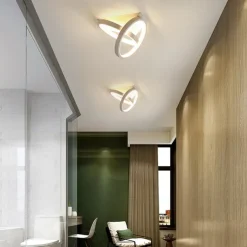 LED Ceiling Light 1-Light 22cm Ring Design Flush Mount Lights Metal Ceilling Light for Corridor Porch Bar Creative Loft Balcony Lamps Warm White/White 110-240V