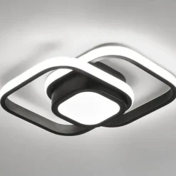 LED Ceiling Light 1-Light 32cm Geometric Shapes Flush Mount Lights Silica gel Aluminum Ceilling Light for Corridor Porch Bar Creative Loft Balcony Lamps Warm White/White 110-240V