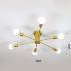 LED Ceiling Light 6/10-Light Dimmable Nordic Style Chandelier Sputnik Design Metal Artistic Style Industrial Painted Finishes Kitchen Bedroom Kids Room Lights 110-240V