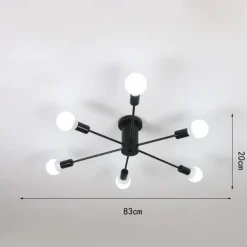 LED Ceiling Light 6/10-Light Dimmable Nordic Style Chandelier Sputnik Design Metal Artistic Style Industrial Painted Finishes Kitchen Bedroom Kids Room Lights 110-240V