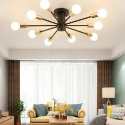 LED Ceiling Light 6/10-Light Dimmable Nordic Style Chandelier Sputnik Design Metal Artistic Style Industrial Painted Finishes Kitchen Bedroom Kids Room Lights 110-240V