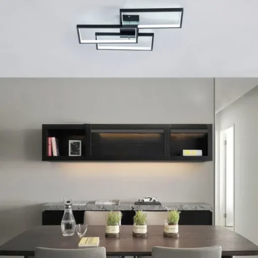 LED Ceiling Light Modern Flush Mount Light Fixture Rectangle Lights for Bedroom Kitchen Living Room Ceiling Lamp 60cm 110-240V