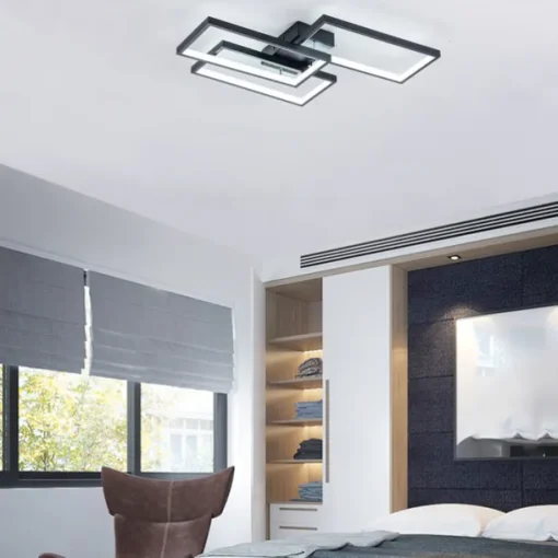 LED Ceiling Light Modern Flush Mount Light Fixture Rectangle Lights for Bedroom Kitchen Living Room Ceiling Lamp 60cm 110-240V