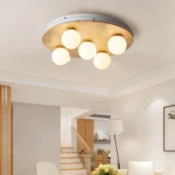 LED Ceiling Light Modern Nordic Globe Design 50 cm Flush Mount Lights Wood Painted Finishes Modern Nordic Style 220-240V 110-120V