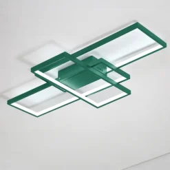 LED Ceiling Light Modern Geometric Pattern 90cm 3-Light Linear Flush Mount Ambient Light Metal Aluminum Warm White Cold White Dimmable Version With Remote Control ONLY DIMMABLE WITH REMOTE CONTROL