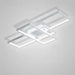 LED Ceiling Light Modern Geometric Pattern 90cm 3-Light Linear Flush Mount Ambient Light Metal Aluminum Warm White Cold White Dimmable Version With Remote Control ONLY DIMMABLE WITH REMOTE CONTROL