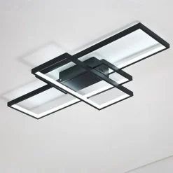 LED Ceiling Light Modern Geometric Pattern 90cm 3-Light Linear Flush Mount Ambient Light Metal Aluminum Warm White Cold White Dimmable Version With Remote Control ONLY DIMMABLE WITH REMOTE CONTROL