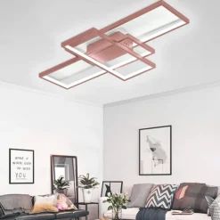 LED Ceiling Light Modern Geometric Pattern 90cm 3-Light Linear Flush Mount Ambient Light Metal Aluminum Warm White Cold White Dimmable Version With Remote Control ONLY DIMMABLE WITH REMOTE CONTROL