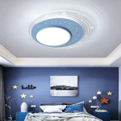 LED Ceiling Light Stepless Dimming 50cm 1-Light Modern Star Sky Shape Design Lighting Metal Acrylic Fixture for Children's Room Bedroom Nursery 110-240V ONLY DIMMABLE WITH REMOTE CONTROL