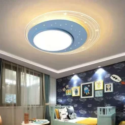 LED Ceiling Light Stepless Dimming 50cm 1-Light Modern Star Sky Shape Design Lighting Metal Acrylic Fixture for Children's Room Bedroom Nursery 110-240V ONLY DIMMABLE WITH REMOTE CONTROL