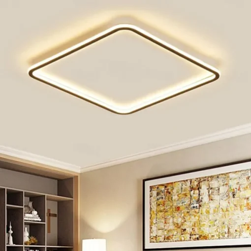 LED Ceiling Light Super Thin 105/50cm Ceiling Lamp Modern Acrylic Metal Stepless Dimming Bedroom Painted Finish Lights 110-240V ONLY DIMMABLE WITH REMOTE CONTROL