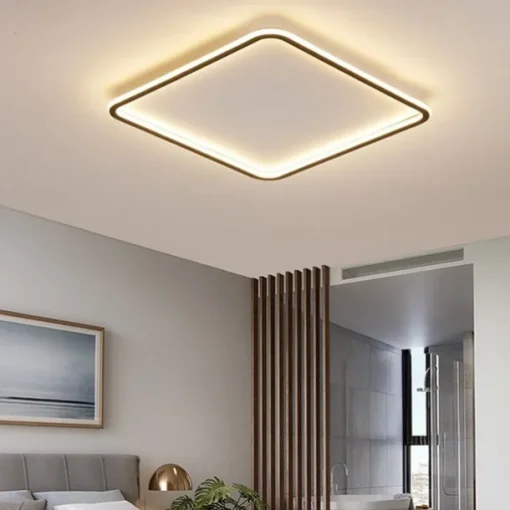 LED Ceiling Light Super Thin 105/50cm Ceiling Lamp Modern Acrylic Metal Stepless Dimming Bedroom Painted Finish Lights 110-240V ONLY DIMMABLE WITH REMOTE CONTROL