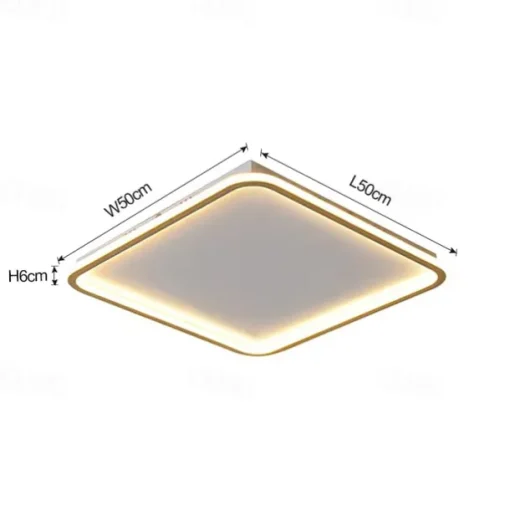 LED Ceiling Light Super Thin 105/50cm Ceiling Lamp Modern Acrylic Metal Stepless Dimming Bedroom Painted Finish Lights 110-240V ONLY DIMMABLE WITH REMOTE CONTROL