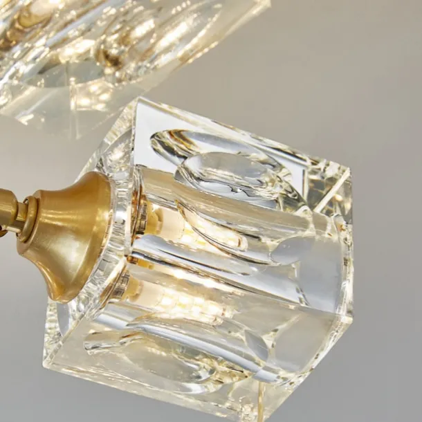 LED Ceiling Lights 3-Color Light Source 33cm 3/4/5/6-Light Semi Flush Mount Crystal Material Ceiling Plate Lighting Fixtures Luxury for Living room Dining room Study 110-240V