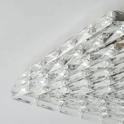 LED Ceiling Lights Crystal Ceiling Light 3-Color Light Source 25/32/40/52cm 1-Light Modern Crystal Flush Mount Square Crystal Shade Nordic for Hallway Dining Bedroom Bathroom 85-265V