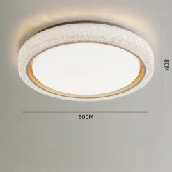 LED Ceiling Lights Dimmable 50cm 1-Light Modern Industrial Art Circular Brushed Metal Semi Flush 42W for Kitchen Bedroom Living Room 220-240V
