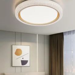 LED Ceiling Lights Dimmable 50cm 1-Light Modern Industrial Art Circular Brushed Metal Semi Flush 42W for Kitchen Bedroom Living Room 220-240V