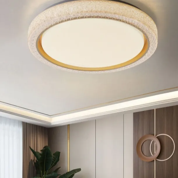 LED Ceiling Lights Dimmable 50cm 1-Light Modern Industrial Art Circular Brushed Metal Semi Flush 42W for Kitchen Bedroom Living Room 220-240V